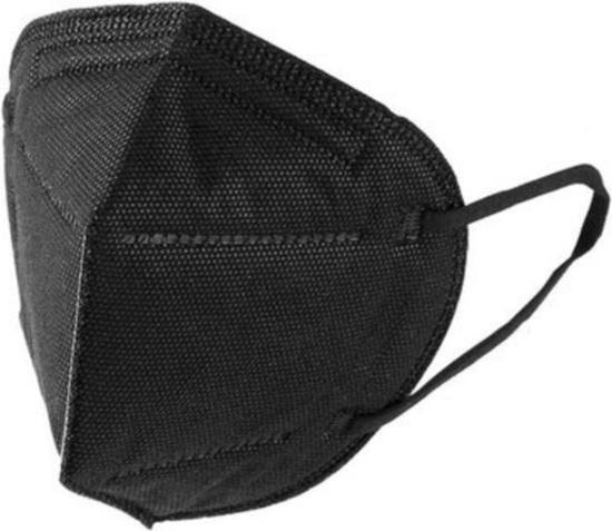 Mondmasker FFP2 zwart per 2 verpakt (doos à 25x2st)