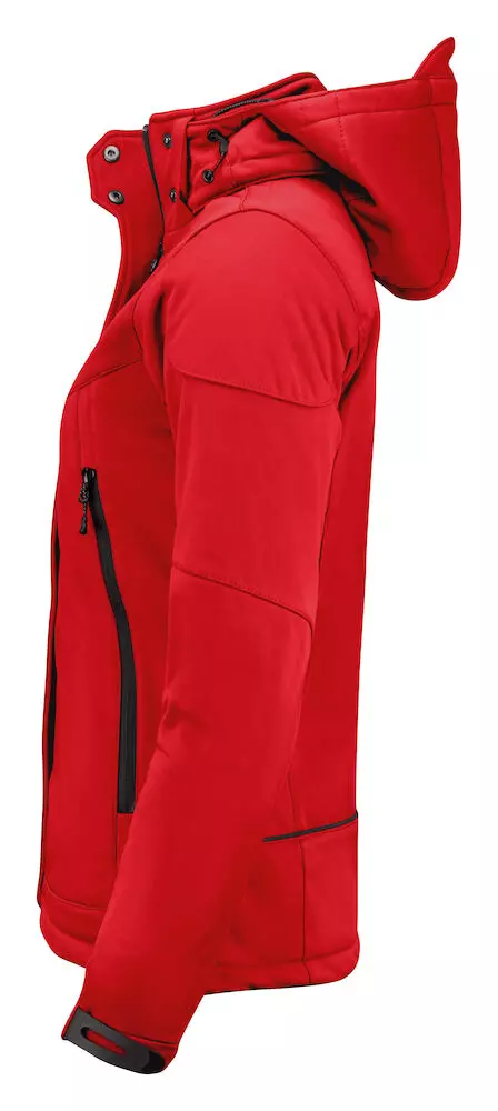 Softshell Jas Skeleton Dames Rood Printer