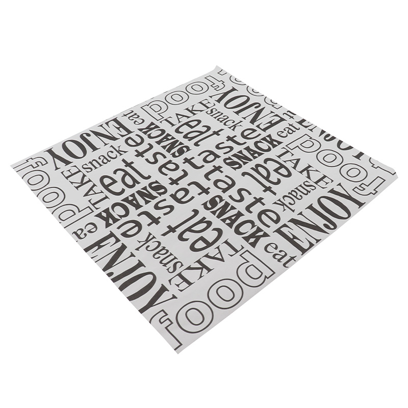 Vel ersatz/PE 33x34cm Words food wit tbvhamburgers & broodjes (doos à 1000st)