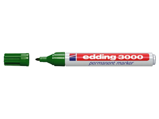 Viltstift Edding 3000 rond 1.5-3mm groen(doos à 10st)