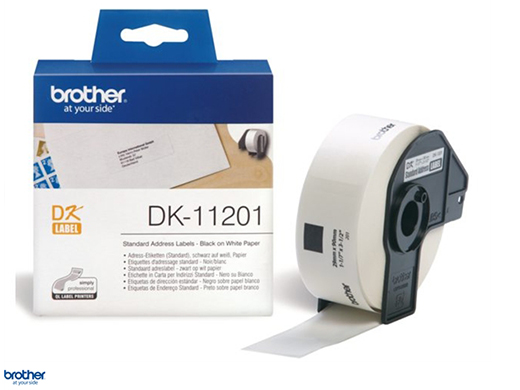 Label Etiket Brother Dk-11201 29Mmx90Mm Adres Wit