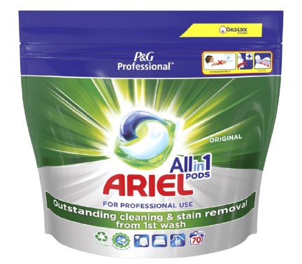 Wasmiddel Ariel prof All-one regular zak à 70 pods