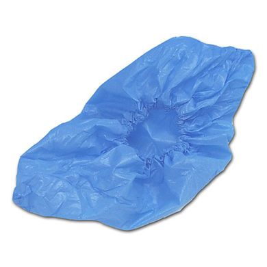 Schoenovertrek plastic 18x36cm 25mu blauw (pak à 100st)