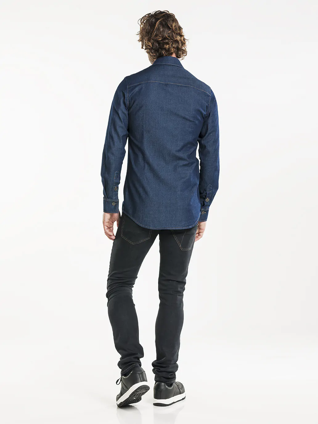 Overhemd CD blue denim stretch