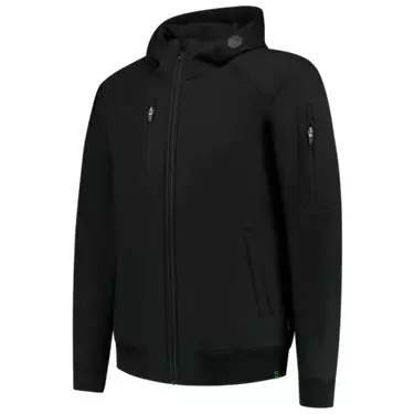 Softshell Werkjas Bomber RE2050 Met Capuchon Zwart Tricorp