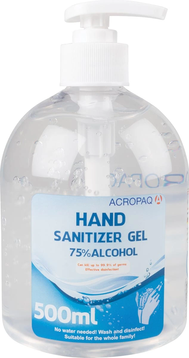 Desinfecterende handgel met pomp 500ml 75% alcohol