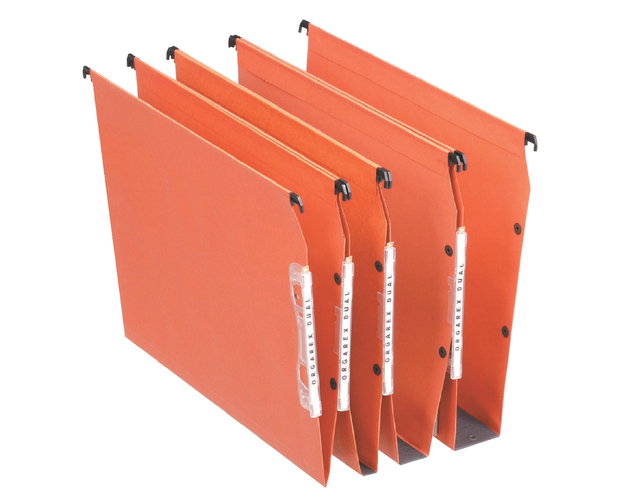 Hangmap Esselte Orgarex Dual lateraal 30mm oranje