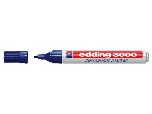 Viltstift Edding 3000 rond 1.5-3mm blauw(doos à 10st)