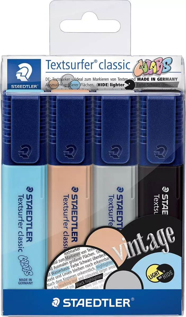Staedtler Markeerstift Classic Vintage 4 stuks