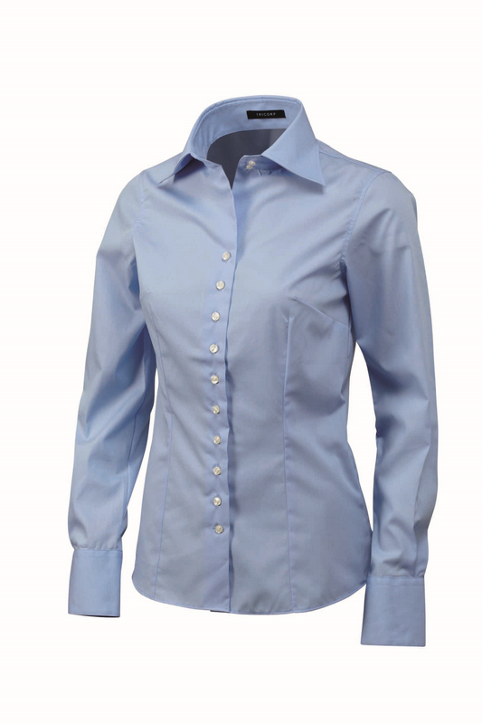 Tricorp Blouse 100% Katoen Fitted Outlet Blue