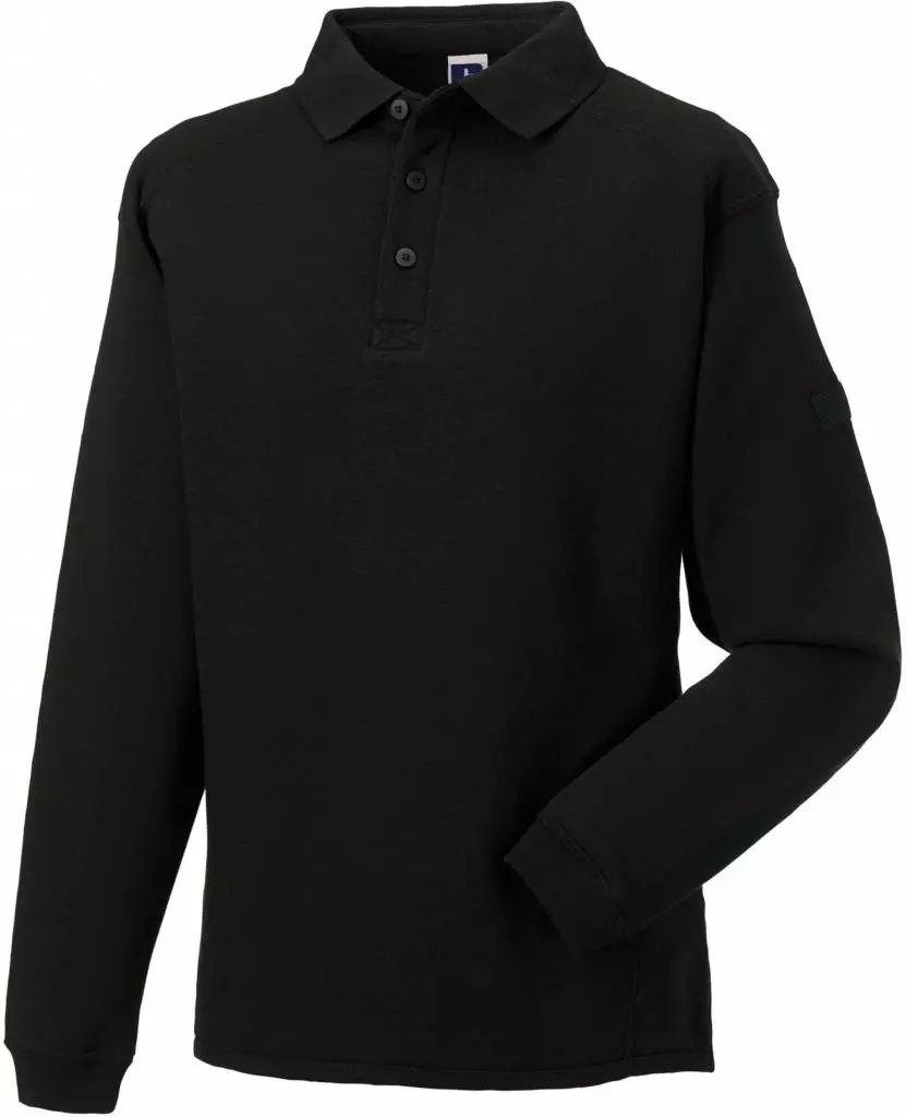 Polosweater heavy duty zwart
