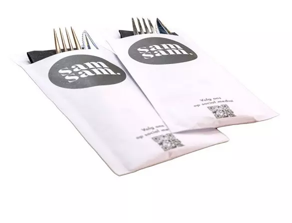 tafelaankleding bedrukte bestekzakjes sam sam tafelaankleding bedrukte bestekzakjes sam sam