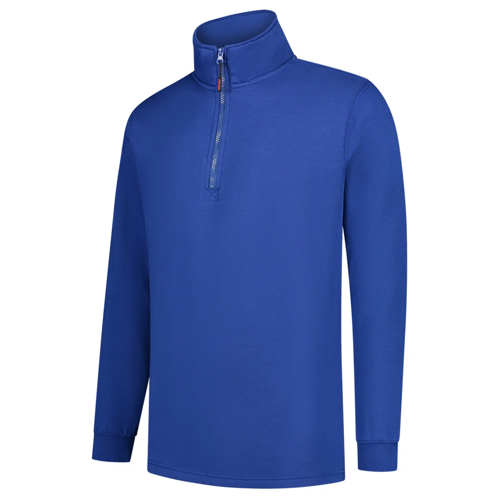 Sweater met ritskraag kobaltblauw ZS-280