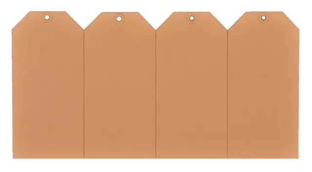 Label nr.2 40x80mm 200g karton chamois