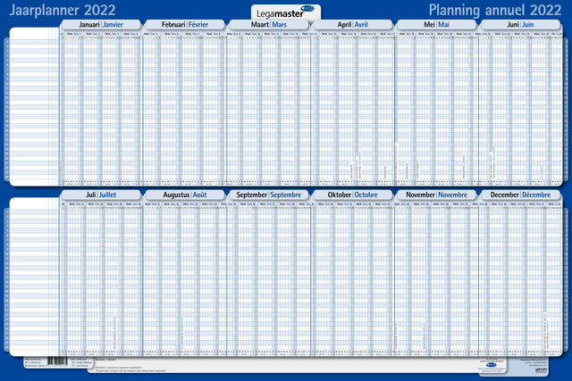 Jaarplanner /projectplanner 2023 LM 60x90cm gelamineerd