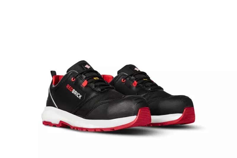 Redbrick Pulse Low S3 veiligheidsschoen Zwart/Rood