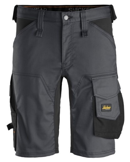Korte werkbroek stretch Snickers 6143 grijs/zwart