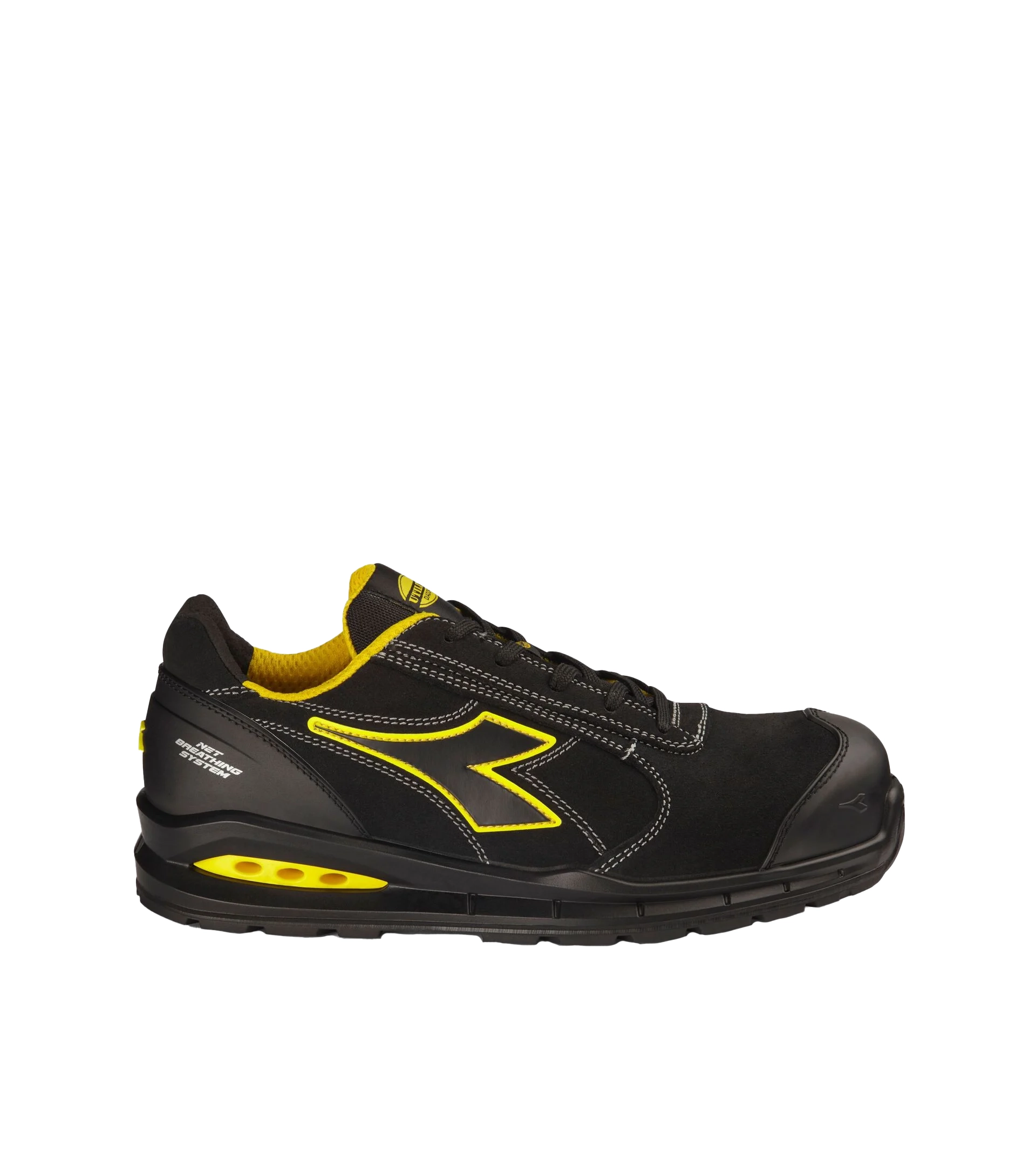 Diadora Run Net Airbox Master Low S3 veiligheidsschoen Zwart/Geel