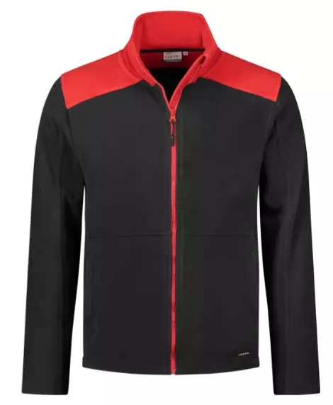 Fleecejack Trento zwart/rood