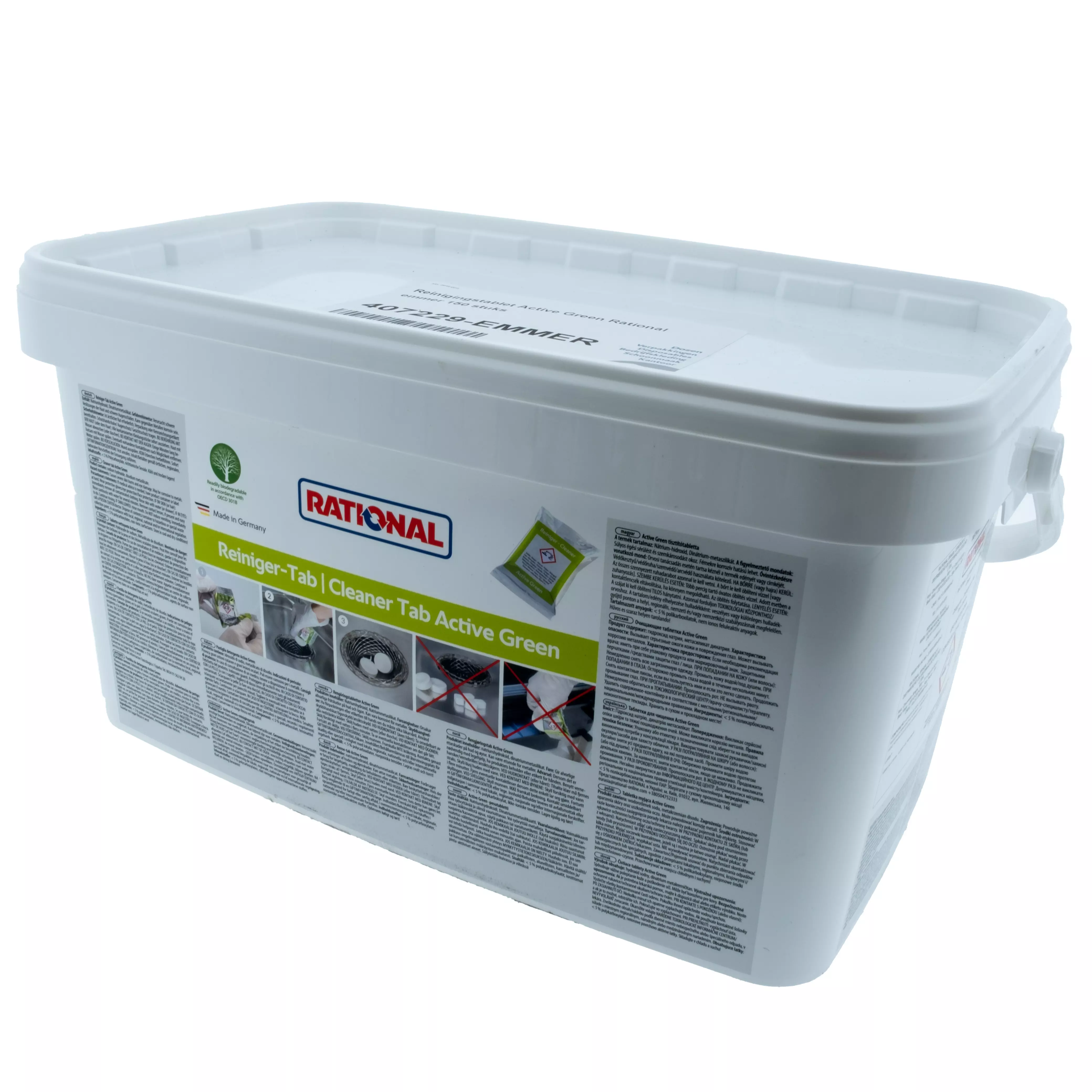 Rational Reinigingstabletten Active Green Emmer à 150 stuks