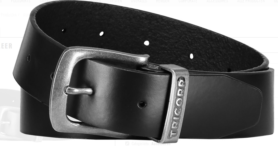 Riem leer zwart 80-110cm Tricorp