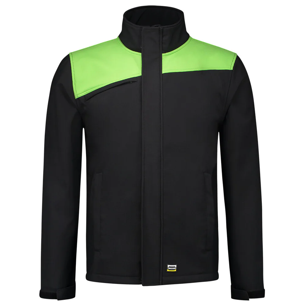 Softshell bicolor Naden black/lime