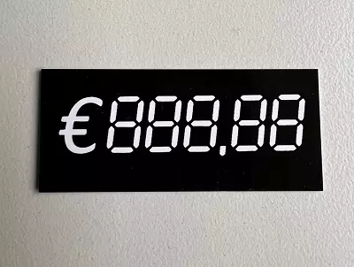 Digitaal kaartje 60x25mm PVC 88.88