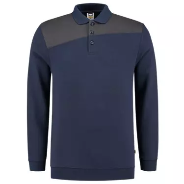 Polosweater Bicolor Naden ink-darkgrey