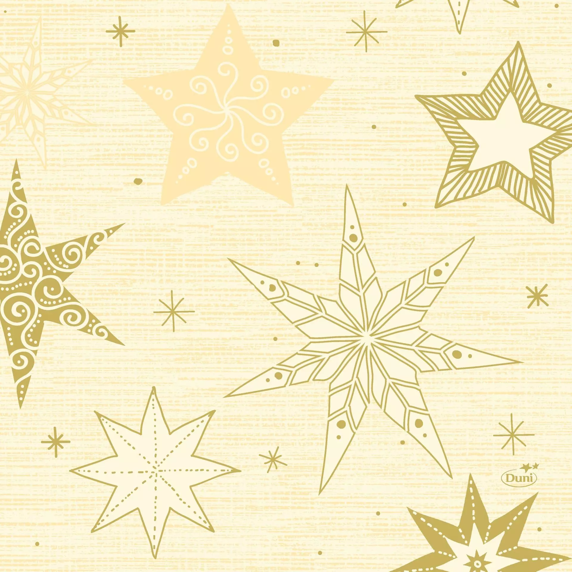 Papieren Servetten Star Stories Cream 3-laags 33x33cm