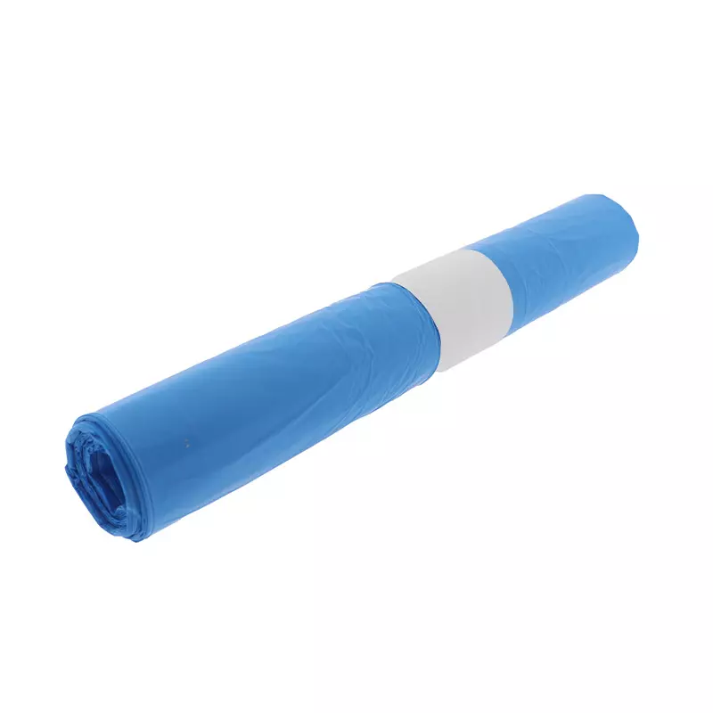 Afvalzak HDPE 63x70cm 15mu Blauw