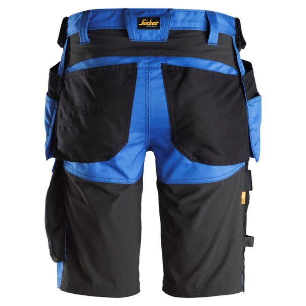 Korte werkbroek Snickers 6141 holsterzaktrue blue/zwart