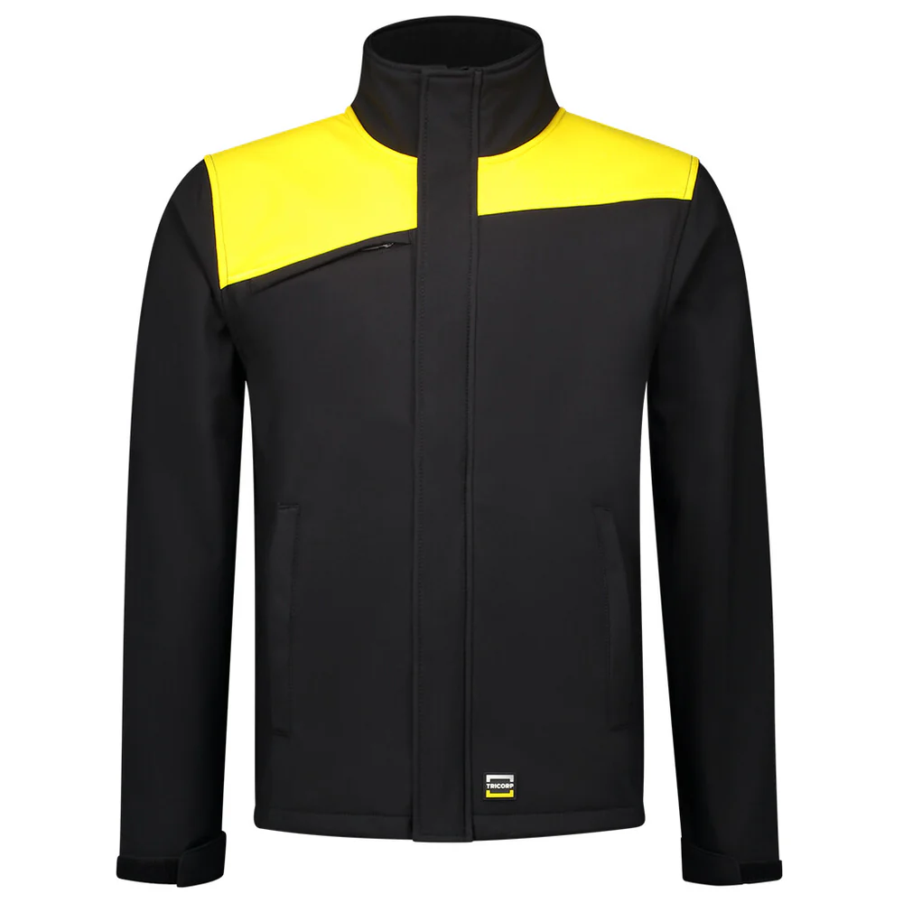 Softshell bicolor Naden black/yellow