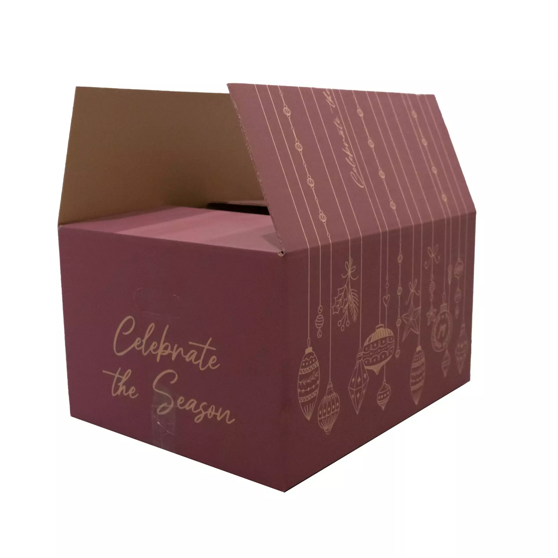 Kerstdoos Holiday Season Bordeaux Rood 490x390x270mm