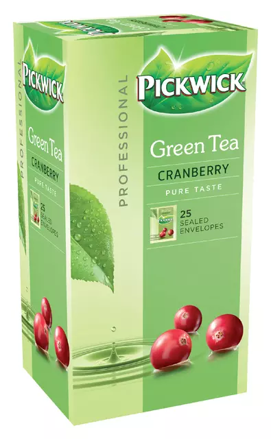 Pickwick Thee Green Cranberry - 1,5 gram - 75 stuks
